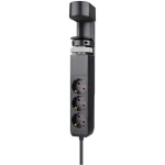 Neomounts Pikendus MODEL DS22-840BL6, 1.4m, 3680W, 3x muciņa Type F 230V 16A, 4x USB Type A 5V 3A, 24x USB-C PD 5V 3A 20W