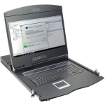 Digitus LCD konsool 19 tolline KVM DS-72211-2US, 1366x768, 8x DSUB 15pin, 1U, must klaviatuur, puuteplaat