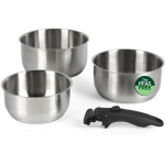 Russell Hobbs Kastrulite komplekt RH04034, h&otilde;bedane, roostevaba teras, eemaldatav k&auml;epide, 4 tk.