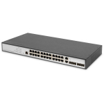 Digitus 24-Port Gigabit Switch DN-80221-3, 24 x 10/100/1000 porti, 2 x SFP, 41.66 Mpps, VLAN tugi, 6KV kaitse