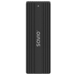 Savio AK-84 M.2 SSD korpus, 10 Gbit/s, USB 3.2 Gen 2, Type-C/A, 2230-2280, ABS/alumiinium, must