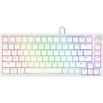Savio ASTRAL WHITE JADE m&auml;nguklaviatuur, USB, QWERTY US Int., 82 klahvi, 75%, RGB, PBT, magnetl&uuml;litid