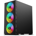 SAVIO Raptor X1 arvuti korpus SAVGC-RAPTORX1, 407x215x455mm, 5.4kg, ATX/mATX/Mini-ITX, 3x120mm ees, 1x120mm taga, ARGB