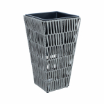 Puķu pods WICKER 28x28xH50cm, pelēks 35116