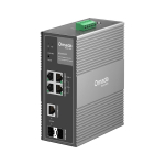 TP-Link IES206GPP v&otilde;rgul&uuml;liti Omada Industrial 6-pordiline Gigabit Easy Managed PoE+ PoE++ 3&times; PoE+ 1&times; PoE++ 1&times; RJ45/SFP combo 1&times; SFP 120 W -40&ndash;75 &deg;C DIN/seinale paigaldus Must