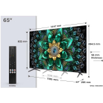 TCL teler 65Q6C 65" 4K Ultra HD, QD-Mini LED, PPI 4100, DVB-C/S2/T2, Wi-Fi, Ethernet LAN, nutikas teler, Bluetooth, 4 HDMI, 2 RF