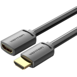 Vention HDMI-A isane HDMI-A emane 4K kaabel 1 m must, 18 Gbit/s, 3D, 60 Hz, kuldkontaktid