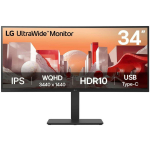 LG LCD monitor 34BA75QE-B, 86,4 cm, 3440 x 1440, Wide Quad HD, IPS, 5 ms, 21:9, 178&deg;, 2 k&otilde;larit, USB keskjaam, VESA kinnitamine