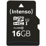 Intenso m&auml;lukaart micro SDHC 3423470 16 GB, lugemiskiirus 90 MB/s, UHS-I, klass 10, adapter kaasas