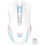 Onikuma CW905 valge juhtmevaba m&auml;ngurihiir CW905W, 600/1000/1600/2400/3600 DPI, 7 nuppu, 2.4G, 700 mAh, RGB valgustus