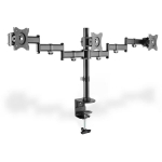 Digitus kolmekordne monitori statiiv DA-90362, 27'', 8kg, 3 monitori, 360&deg; p&ouml;&ouml;ramine, integreeritud kaablite haldus