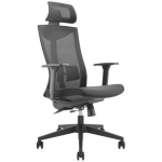 Maclean ergonoomiline premium tool Ergo Officer ER-414, 49cm, 48cm, 119.5-129.5cm, must, reguleeritav k&otilde;rgus, ergonoomiline