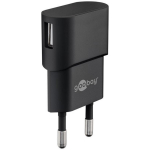 Goobay USB-A laadija 44947, 5 W, 5 V, USB-A, 1 USB port, must