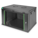 Digitus Rack Kapp DN-19 07-U-EC-SW, 38.9 x 60 x 45 cm, 7U, must, eesmine v&otilde;tme lukk