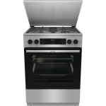 Gorenje GKS6C71XF vabalt seisev pliit ahjuga, h&otilde;bedane, 71L, gaasipliit, 4 p&otilde;letit, 1000/3000/1900/1900W, A-klass