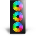 SAVIO Prime X1 arvuti korpus SAVGC-PRIMEX1, 407x215x455mm, 4x120mm ARGB ventilaatorid, karastatud klaas, ATX/mATX/Mini-ITX