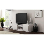 Topeshop RTV120 BIEL teleri alus, 2 riiulit, 1200mm, 400mm, 360mm, valge, matt, puitlaastplaat