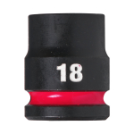 SHOCKWAVE&trade; IMPACT DUTY TRIECIENIZTURĪGAS UZGRIEŽŅU MUCIŅAS, 18 MM 1/2" IMPACT SOCKET STD - 1PC, 4932480312 MILWAUKEE