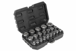 Muciņu komplekts 1/2&Prime;, HOGERT HT4R085, 21 gab. CrV tērauds, satīna hromēts, 8-36 mm