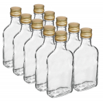 200 ml lameda klaaspudel keeratava korgiga BROWIN 631411, 10 tk.