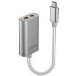 Lindy adapter 42711, USB-C 1, 3.5mm stereo pesa 2, H&otilde;be, 0.025 kg