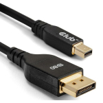 Club3D Mini DisplayPort to DisplayPort kaabel CAC-1116 1m, 4K240Hz, 8K60Hz, 10K60Hz, 80 Gbit/s, 10240 x 4320