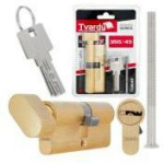 Tvardy Luku silindri sisestus nup T01349, 30/40G mm, 3 v&otilde;tit, alumiinium, messing, 50,000 ts&uuml;klit, kinnituskruvi kaasas