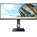 Aoc Monitor CU34P2A, 3440 x 1440, 100 Hz, 1 ms, 2 x HDMI, DisplayPort 1.2, USB 3.2 x 4, VESA 100 x 100