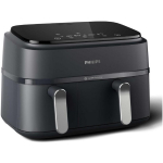 Philips Dual Basket Airfryer | NA351/00 3000 Series | Power 2750 W | Capacity 9 L | Rapid Air technology | Black