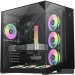 Gamemax Korpus NEX C56 VC BK, 30cm x 44.6cm x 44.8cm, 7 laiendusslotti, 2 x USB 3.2 Gen 1, 1 x USB-C 3.2 Gen 2, 1 x k&otilde;rvaklapid