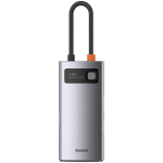 Baseus dokk CAHUB-CY0G, 4 porti, 4K@30Hz, USB 3.0 5GB/s, USB 2.0 480MB/s, 100W PD laadimine, alumiiniumisulamist