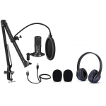 Easypix My Studio Podcast 62021, 36dB, 20-20000Hz, 32&Omega;, USB Type-A, komplekt: mikrofon, helifilter, k&otilde;rvaklapid, statiiv