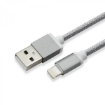 Sbox USB kaabel IPH7-GR, 1,5 m, 2.0, 480 Mbit/s, USB A, Lightning, Hall, Mees, Sirge, Blister, 1 tk