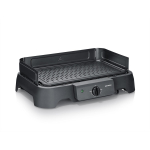 Severin Grill PG 008595, 2000W, must, 390x230mm, sile ja sooneline plaat, eemaldatavad osad, reguleeritav termostaat