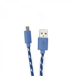 Sbox USB kaabel USB-1031BL, 1m, 480 Mbps, USB A M, microUSB M, p&otilde;imitud kaabel, sinine