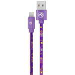 Tellur Graffiti USB Lightning kaabel TLL155601, 100cm, 5V/3A, 480Mbps, s&uuml;nteetiline nahk, laadimine ja andmeedastus