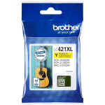 Brother LC421XLY tindikassett, 1 tk, kollane, kuni 500 lehte, k&otilde;rge saagikus, originaal