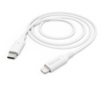 Hama 00201598 laadimiskaabel, USB-C - Lightning 1m valge, USB 2.0, 3A, 480 Mbit/s, PVC
