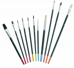Pintslite komplekt (15 tk.) Heledad ja mustad harjased