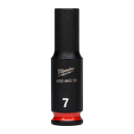 SHOCKWAVE&trade; IMPACT DUTY TRIECIENIZTURĪGAS UZGRIEŽŅU MUCIŅAS, 7 MM 1/4" IMPACT SOCKET DEEP - 1 PC, 4932480256 MILWAUKEE
