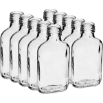 Browin Hip flask bottle 631412, 100ml, 10 tk, k&otilde;rgekvaliteediline klaas, ilma kaaneta