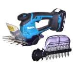 Makita DUM604SYX akutoitel muruniiduk/l&otilde;ikesakset 18 V Li-Ion 160 mm l&otilde;ike&shy;laius kahetoimeline tera 3-astmeline l&otilde;ike&shy;k&otilde;rguse reguleerimine (15/20/25 mm) t&ouml;&ouml;riistavaba tera vahetus akutaseme indikaator ergonoomiline pehme k&auml;epide ~1.4 &ndash; 1.8 kg must/t ...