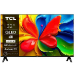 TCL teler 32V4C, 32", 1366 x 768, HD, QLED, Lame, PPI 600, DVB-S2, DVB-T2, DVB-C, Wi-Fi, Ethernet LAN, Must