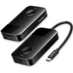 Vention I/O video edastaja/vastuv&otilde;tja ADOBB 4K@30Hz, 1 HDMI, 1 USB-C, must, 1m toitekaabel, 0.3m HDMI kaabel