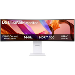 LG LCD monitor 49U950A-W 124,5 cm, 5120 x 1440, Dual QHD, 144Hz, Nano IPS, 98% DCI-P3, VESA HDR 400, USB-C 90W, 2 k&otilde;larit