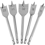 Dewalt lame puidu puurekomplekt DT4798-QZ 5 tk, 1/4" Hex, 2.6 cm k&otilde;rgus, 19.5 cm pikkus, puidu puurimiseks