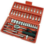 Beast t&ouml;&ouml;riistakomplekt 8029151, 1/4, 46tk, 4-14mm, kroom-vanadiiniumteras, plastikkarp