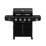 Barbecook Siesta 412 Graphite gaasigrill &otilde;ues toidu valmistamiseks 4 p&otilde;letit 14kW 2.9kW k&uuml;lgp&otilde;leti malmrestid 132x56x118cm BC-GAS-2073