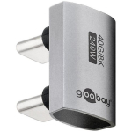 Goobay USB-C adapter 180&deg; U-kujuline, USB4 74446, 8K60Hz tugi, 40 Gbps andmeedastuskiirus, metallkorpus, kuni 240 W toiteedastus