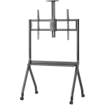 Maclean televiisori statiiv, MC-114 B, 55-100", 120kg, 900x600mm, must, ratastega, 10kg riiul